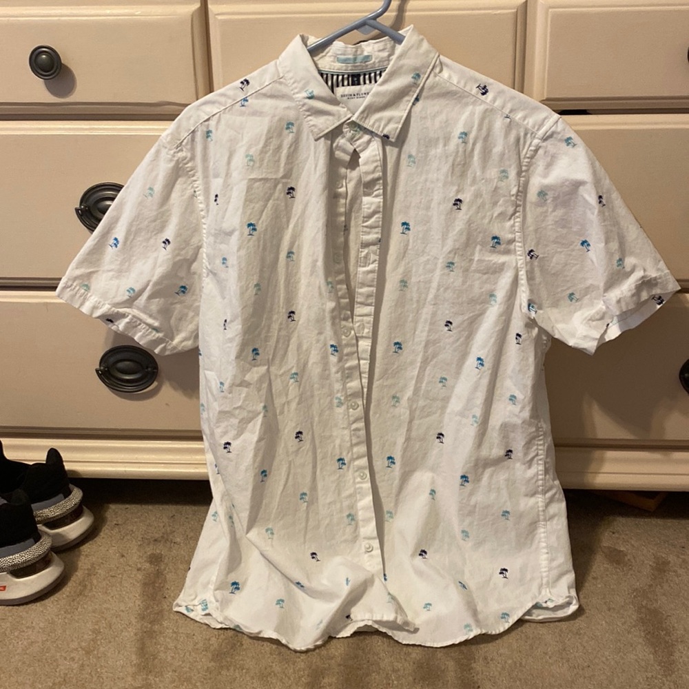 Mens palm tree button down shirt